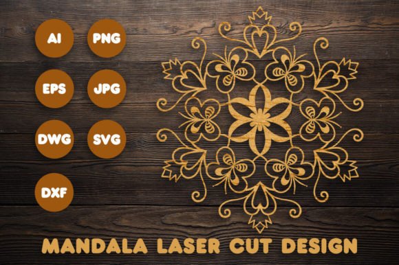 3D Butterfly Mandala Svg for Laser Cutting Ornaments