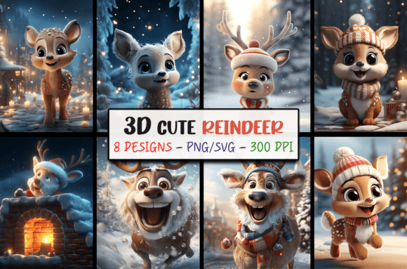 3D Christmas Reindeer Graphics & Backgrounds Review