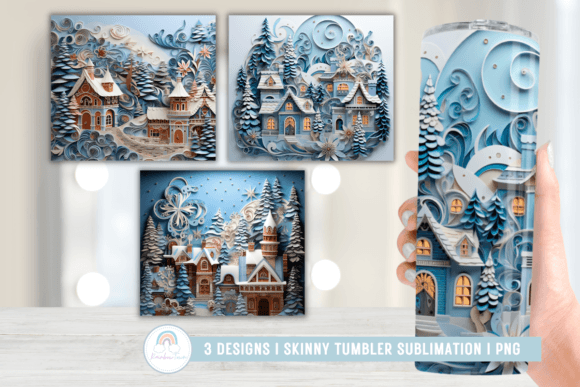 3D Christmas Village Tumbler Wrap: A Crafts & Graphics Review