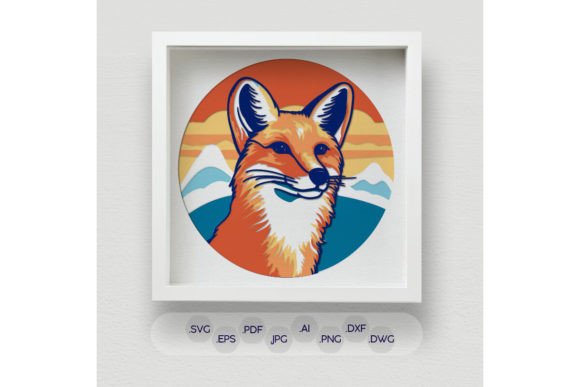 3D Colorful Fox Shadow Box SVG Review
