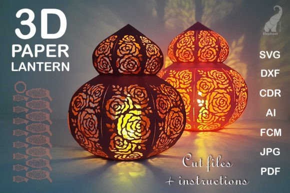 3D Floral Paper Lantern SVG Cut Files Review