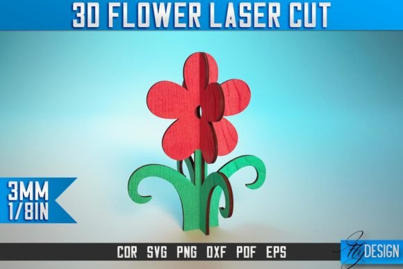 3D Flower Laser Cut SVG Flower SVG Graphics and Crafts