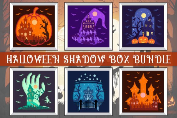 3D Halloween Scene Inside Shadow Box: A 3D SVG Review for Sellers