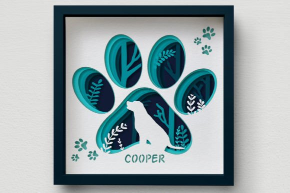 3D Labrador Dog Paw Shadow Box SVG Review