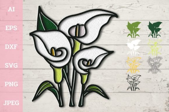 3D Layered Calla Lily Flowers: A 3D SVG Review for Paper Flowers