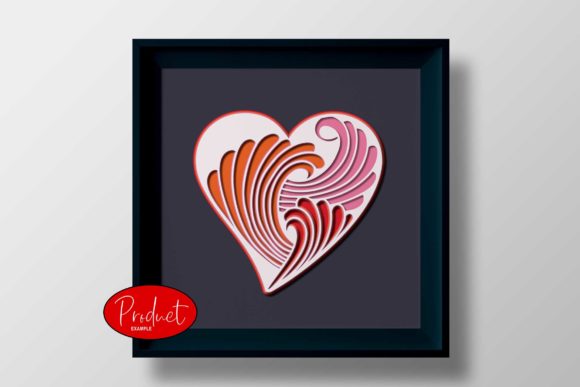 3D Layered Heart: 3D SVG for Shadow Boxes