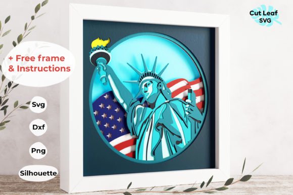 3d Statue of Liberty Shadow Box