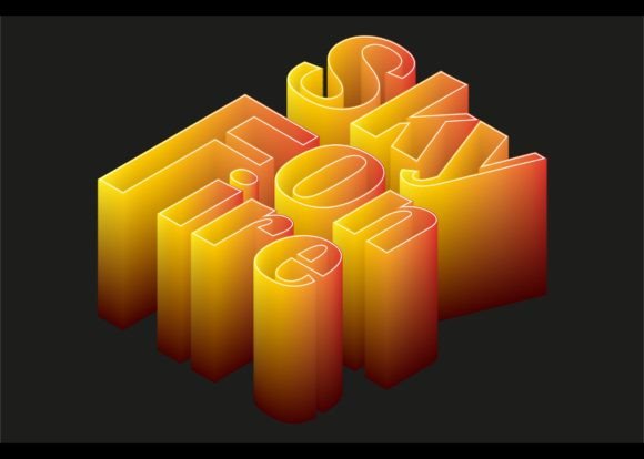 3D Sunset Quote - Sky on Fire Graphics for Crafts
