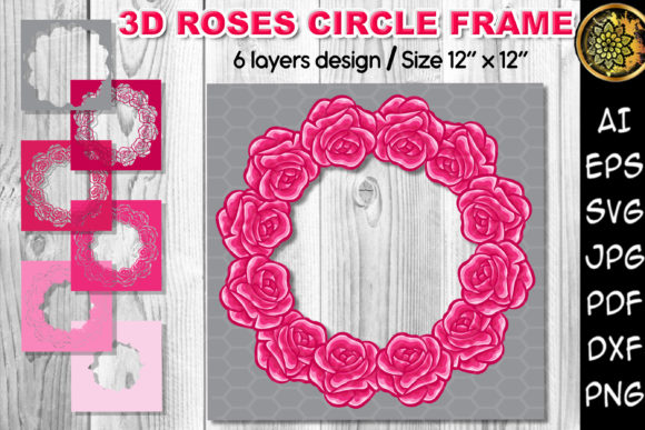 3D Valentine Rose Flowers Circle Frame: 3D SVG Shapes Review