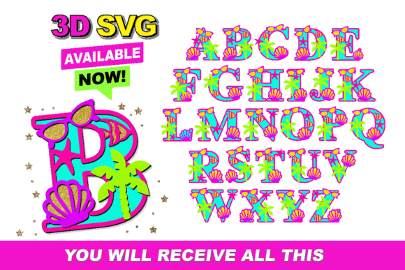 Alphabet 3D SVG Beach: A Crafter's Review of Shapes