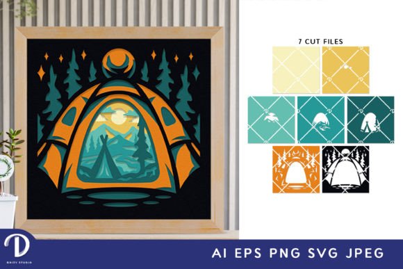 Camping Tent 3D Shadow Box SVG Review