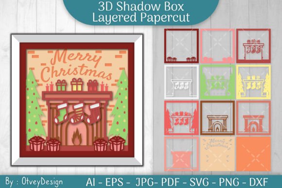 Christmas Fireplace 3D Shadow Box Review