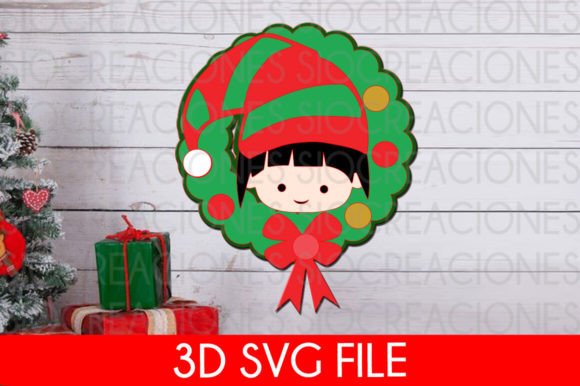 Christmas Garland Elf 3D SVG Review