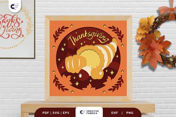 Cornucopia 3D Shadow Box: A Thanksgiving 3D SVG Review