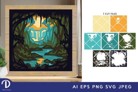 Dense Jungle 3D Shadow Box SVG Review