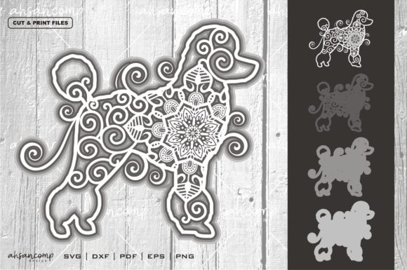 Dog Mandala 3D SVG for Shadow Boxes & Branding
