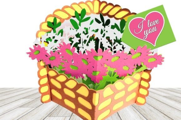 Flower Basket Display Card 3D: A Spring SVG Review
