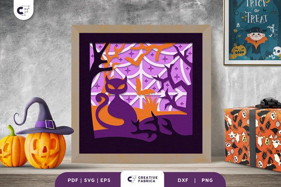 Halloween Black Cat 3D Shadow Box: A 3D SVG Review