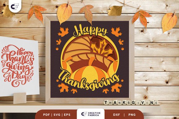 Happy Thanksgiving Cornucopias 3D SVG Review