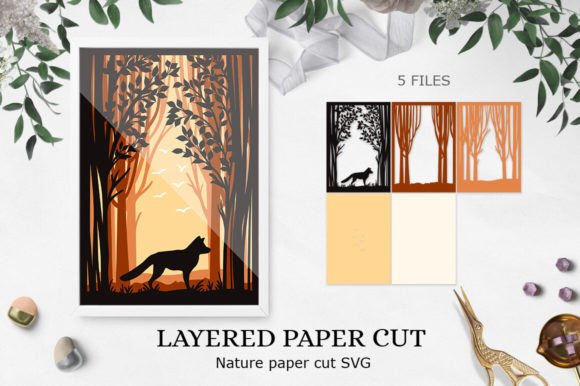 Layered Paper Cut Fox 3D Shadow Box SVG Review
