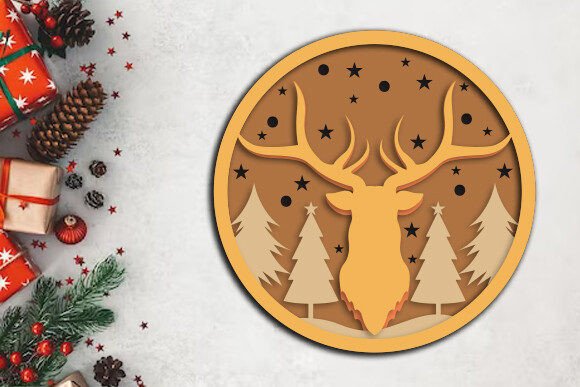Paper Cut Christmas 3d SVG Template Review