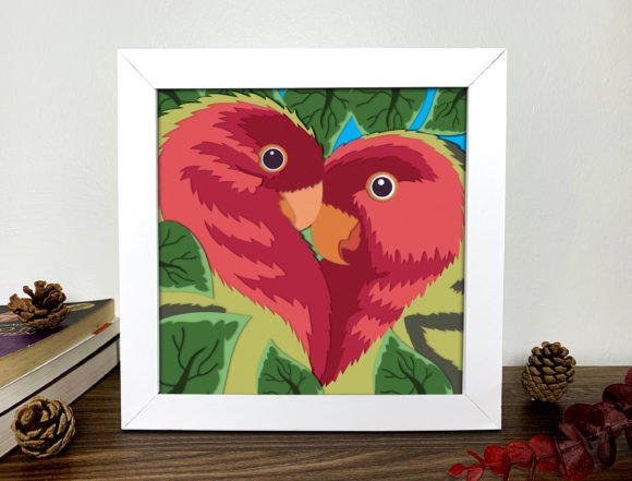 Parrot Love 3D Shadow Box Svg Review