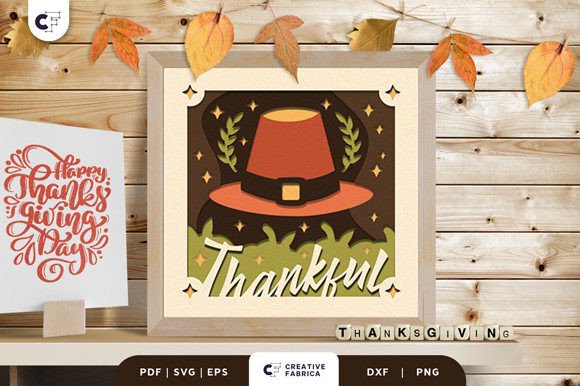 Pilgrims Hat 3D Shadow Box SVG Review