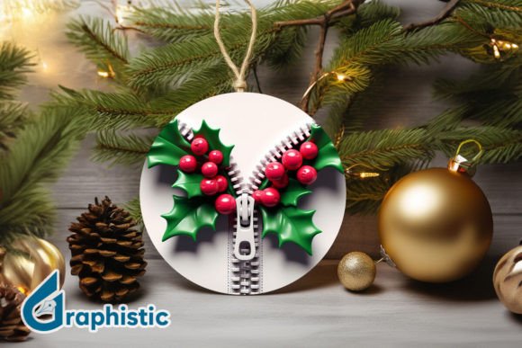Unzipped 3D Christmas Ornament PNG 19 Graphics